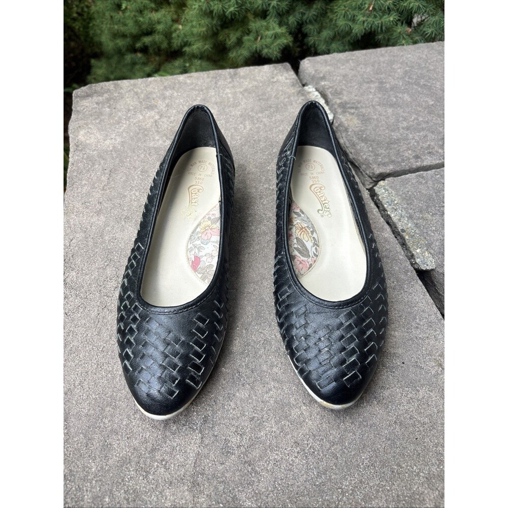 Women’s Coasters Wedge Heel Shoes Size 7.5 5860350 Black Vegan Leather